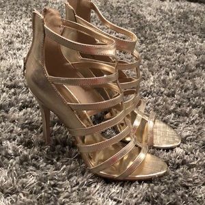 Kate Preston Gold strappy heels